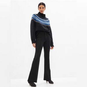NWT! GAP Black High Rise Ponte Split Flare Pants - Size 10  🔹